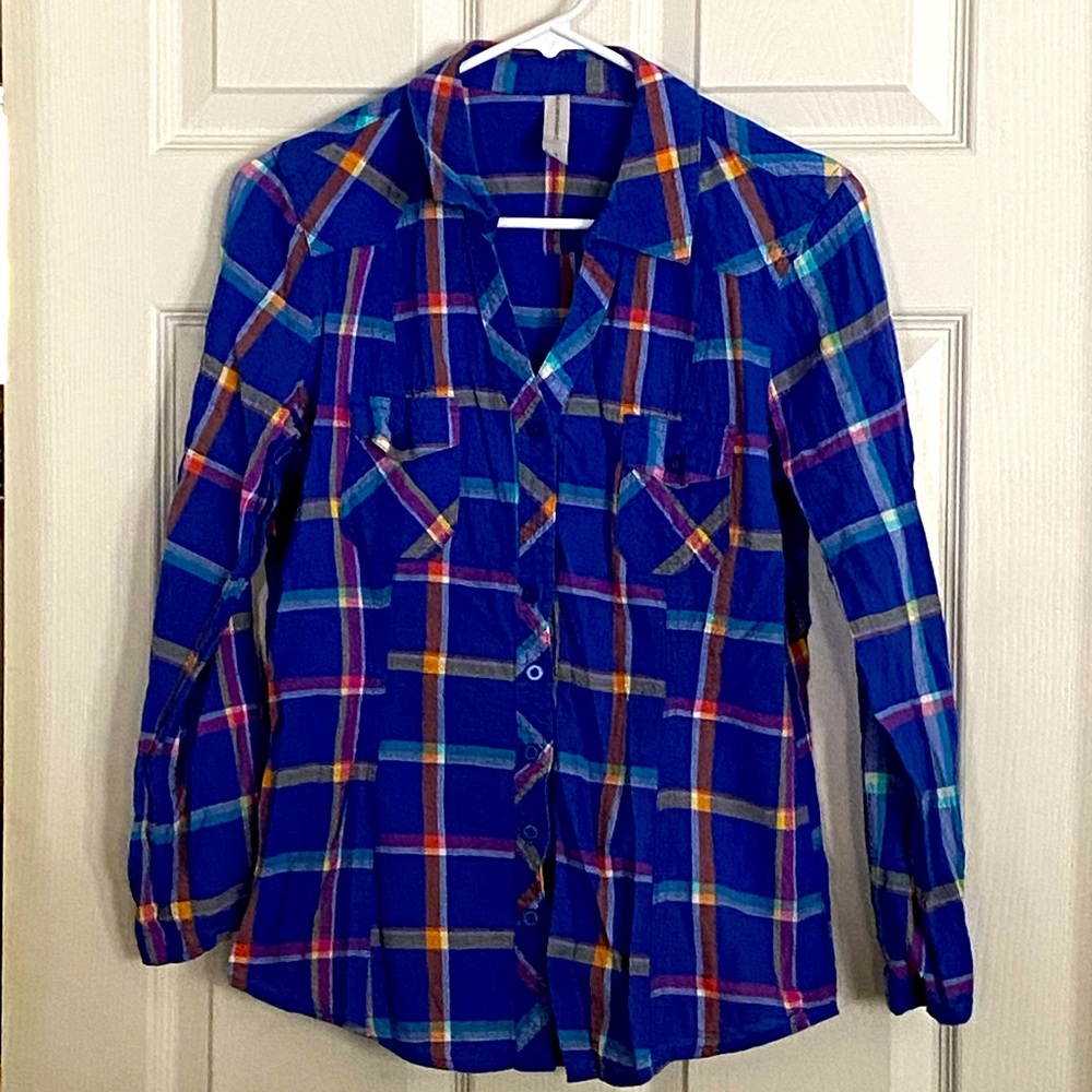 Warehouse One Blue Plaid Shirt
